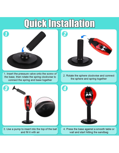 Bolsa de Golpes de Escritorio BOXOB con Ventosa - Alivio de Estrés