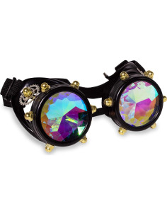 Gafas Steampunk de Caleidoscopio Windy City Novelties - Negro 2