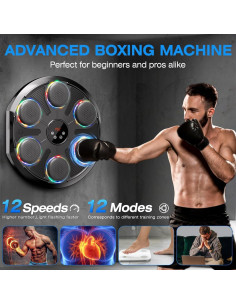 Máquina de Boxeo Musical WLSINJL 3320 con Guantes y Bluetooth 2