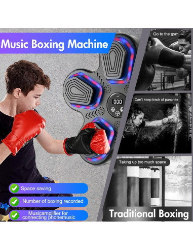 Máquina de Boxeo Musical ALSO GO 2025, 5 Objetivos, Bluetooth