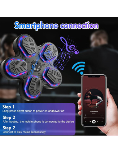 Máquina de Boxeo Musical ALSO GO 2025, 5 Objetivos, Bluetooth