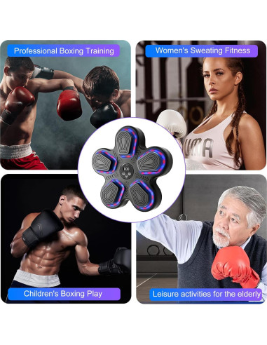 Máquina de Boxeo Musical ALSO GO 2025, 5 Objetivos, Bluetooth