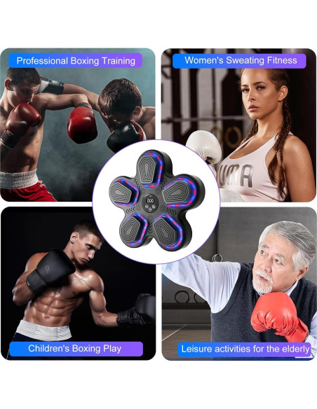 Máquina de Boxeo Musical ALSO GO 2025, 5 Objetivos, Bluetooth