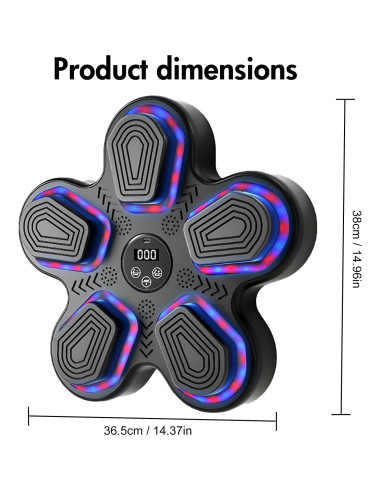 Máquina de Boxeo Musical ALSO GO 2025, 5 Objetivos, Bluetooth