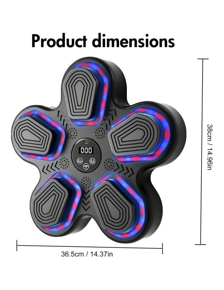 Máquina de Boxeo Musical ALSO GO 2025, 5 Objetivos, Bluetooth
