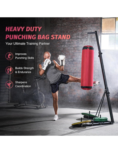 Soporte para Saco de Boxeo ZELUS HBS-N17U-BK Ajustable