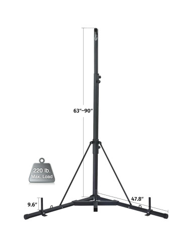 Soporte para Saco de Boxeo ZELUS HBS-N17U-BK Ajustable