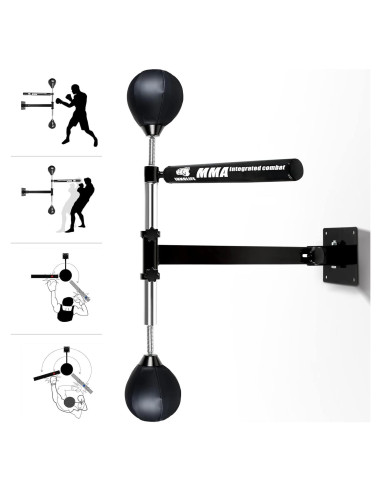 Barra de Boxeo Giratoria INNOLIFE con 2 Pelotas de Velocidad