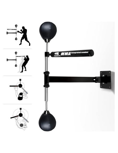 Barra de Boxeo Giratoria INNOLIFE con 2 Pelotas de Velocidad