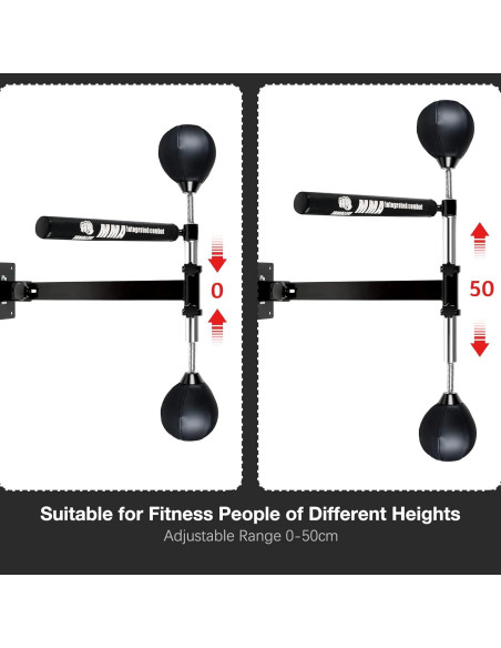 Barra de Boxeo Giratoria INNOLIFE con 2 Pelotas de Velocidad