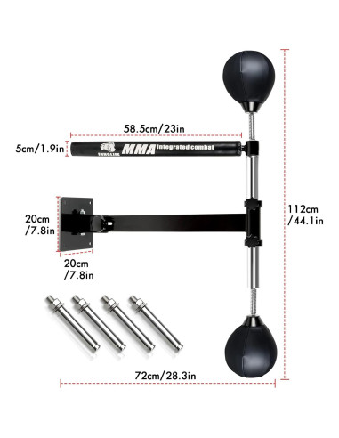Barra de Boxeo Giratoria INNOLIFE con 2 Pelotas de Velocidad