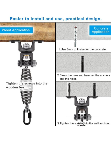 Soporte para Saco de Boxeo BeneLabel con Resorte 158.8 kg