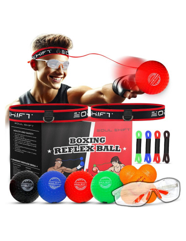 Bola de Reflexión de Boxeo Soul Shift - Paquete Familiar con Gafas