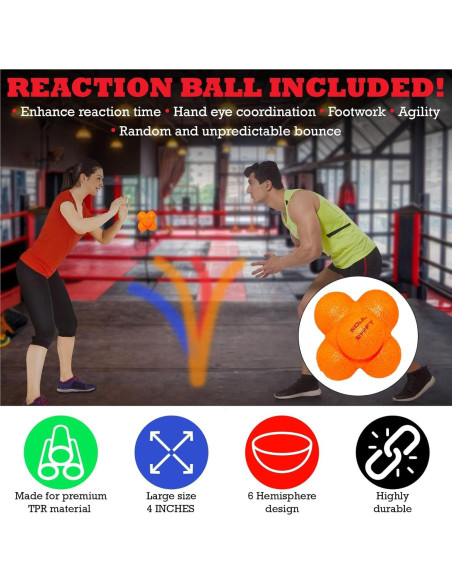 Bola de Reflexión de Boxeo Soul Shift - Paquete Familiar con Gafas