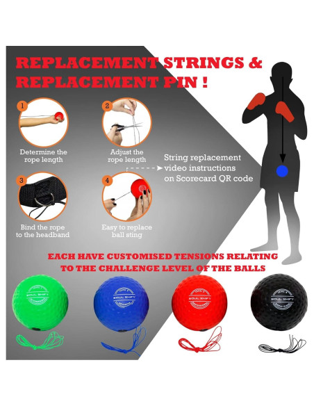 Bola de Reflexión de Boxeo Soul Shift - Paquete Familiar con Gafas