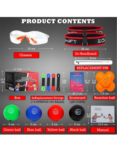Bola de Reflexión de Boxeo Soul Shift - Paquete Familiar con Gafas