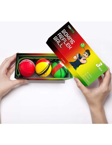 Bola de Reflexión de Boxeo TEKXYZ - Entrenamiento Agilidad y Reacción