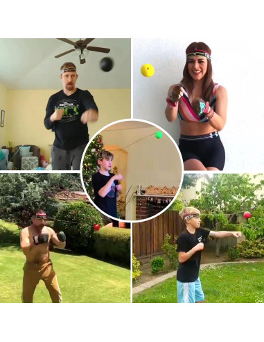 Paquete Familiar de Pelotas de Boxeo TEKXYZ - 4 Pelotas de Reflexión