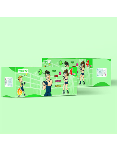 Paquete Familiar de Pelotas de Boxeo TEKXYZ - 4 Pelotas de Reflexión