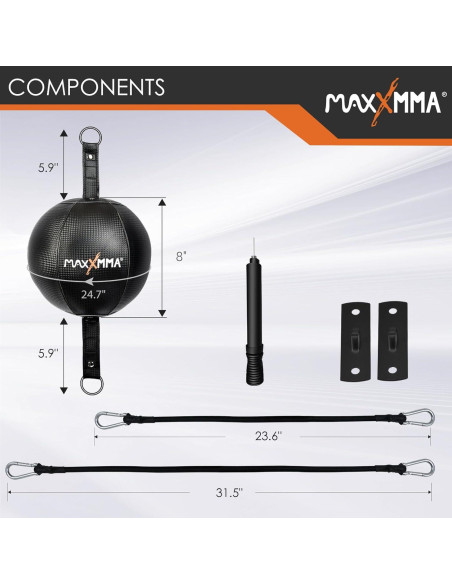 Bola de Doble Extremo MaxxMMA con Bomba y Accesorios