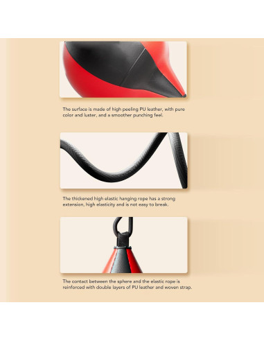 Saco de Boxeo Doble Extremo Fockety PU Ajustable 17cm