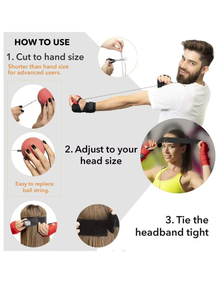 Set de Bola de Reflejos Genérica para Boxeo y MMA - 3 Bolas Set de Bola de Reflejos Genérica para Boxeo y MMA - 3 Bolas