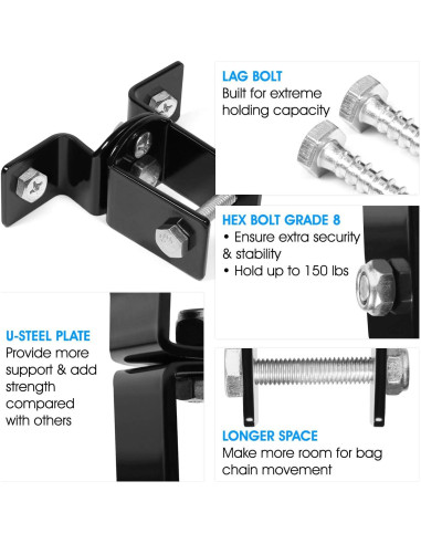 Soporte Giratorio para Saco de Boxeo Yes4All - 68 kg