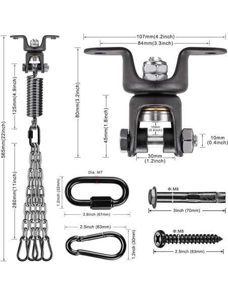 Soporte de Bolsa de Boxeo BeneLabel BHBC-04-1 con Resorte