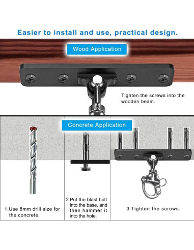 Soporte para Saco de Boxeo Dolibest DBSH-23-03 408 kg