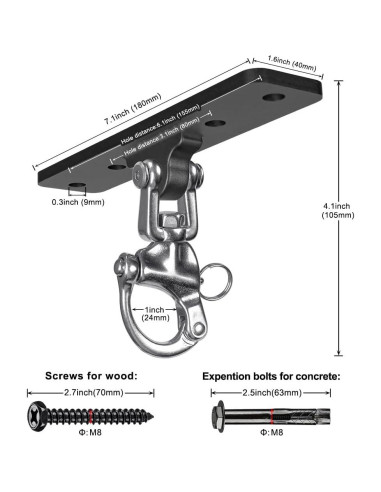Soporte para Saco de Boxeo Dolibest DBSH-23-03 408 kg