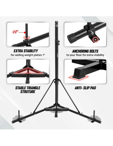 Soporte de Bolsa Pesada Plegable Yes4All 68 kg Ajustable