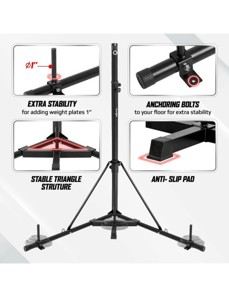 Soporte de Bolsa Pesada Plegable Yes4All 68 kg Ajustable