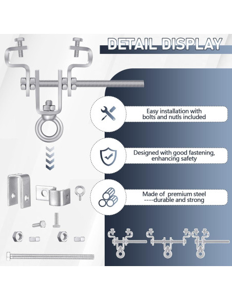 Soporte de Bolsa Pesada MorningRo para Viga I - 2 Pcs, Acero