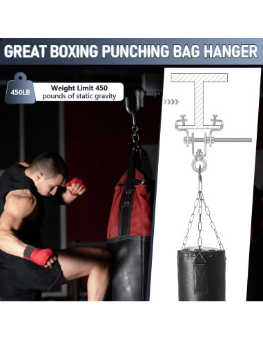 Soporte de Bolsa Pesada MorningRo para Viga I - 2 Pcs, Acero