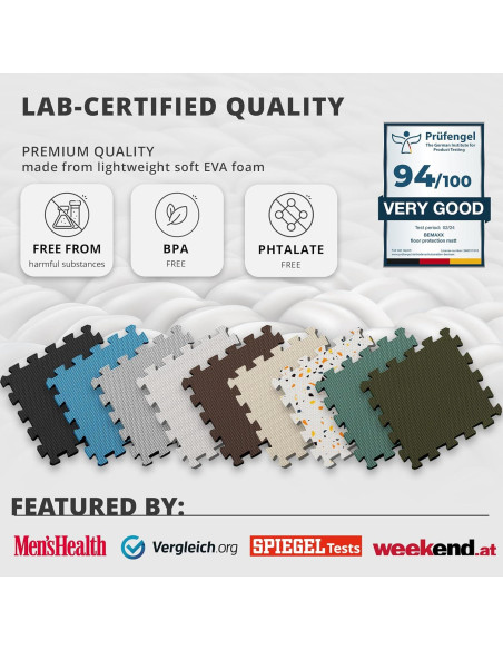 Alfombrilla de Ejercicio BeMaxx - 18 Piezas EVA 1.67 m