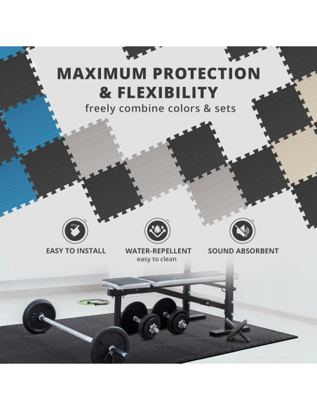 Alfombrilla de Ejercicio BeMaxx - 18 Piezas EVA 1.67 m