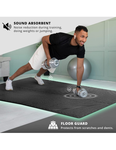 Alfombrilla de Ejercicio BeMaxx - 18 Piezas EVA 1.67 m