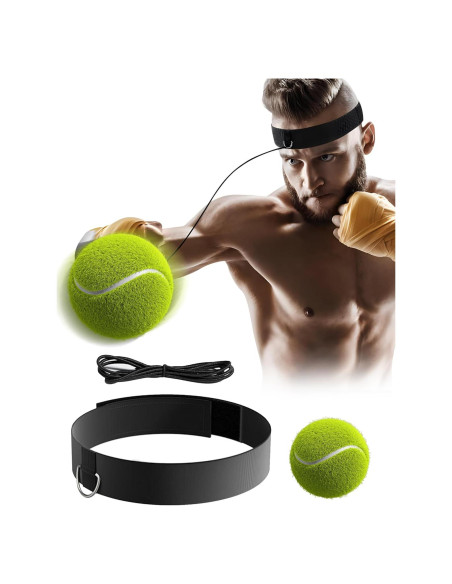 Bola de Reflexión de Boxeo Olook Verde con Banda Ajustable