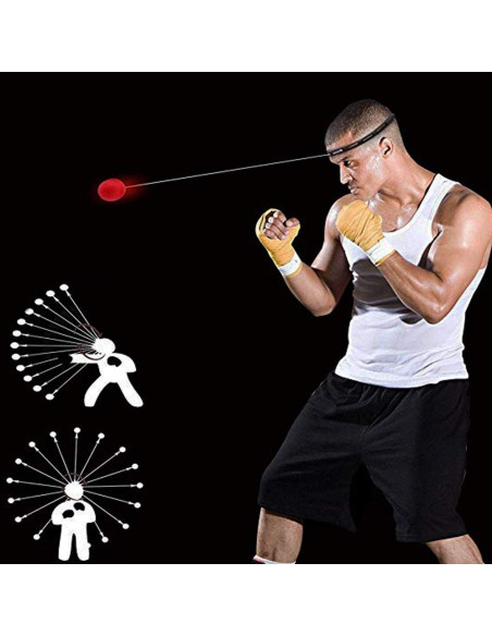 Bola de Boxeo Reflex Stolife con Banda - Entrenamiento Agilidad 2 Pzas