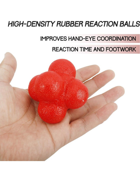 Pelotas de Reacción de Caucho Yaegoo - 6 Piezas para Entrenamiento