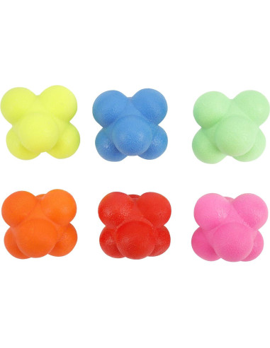 Pelotas de Reacción de Caucho Yaegoo - 6 Piezas para Entrenamiento