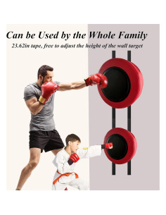 Almohadilla de Boxeo en Pared YCJYZLF 30x30cm Rojo 2