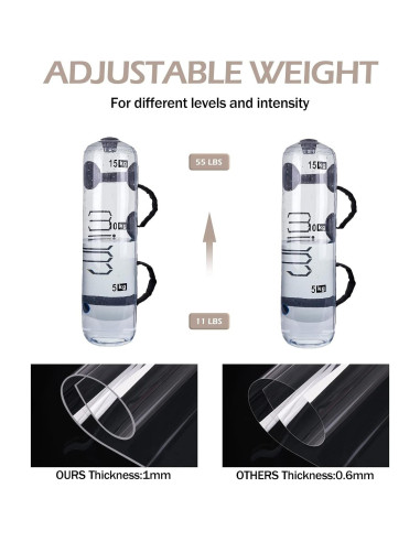 Bolsa de Agua con Pesas Solim 15 KG para Entrenamiento de Fuerza