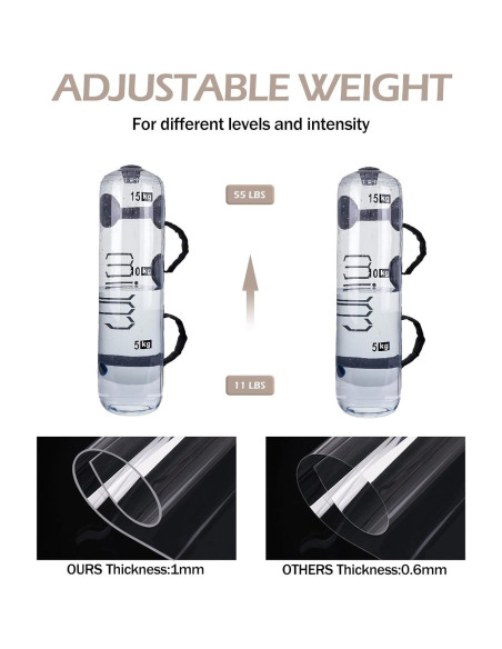Bolsa de Agua con Pesas Solim 15 KG para Entrenamiento de Fuerza