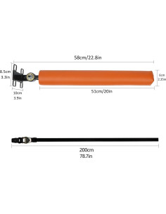 Barra Giratoria de Boxeo SYNTECSO 180 con Esponja y Cuero 2