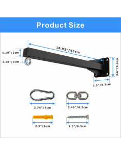 Soporte de Pared para Saco de Boxeo KSWLOR 362 kg Negro 2