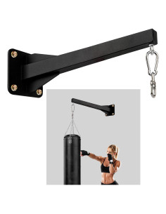 Soporte de Pared para Saco de Boxeo YZZHAJ 272 kg Negro Mate