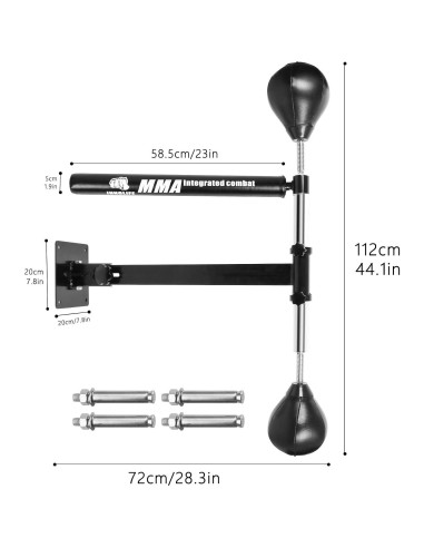 Barra de Boxeo Montada en Pared INNOLIFE 71.9x112cm 7kg