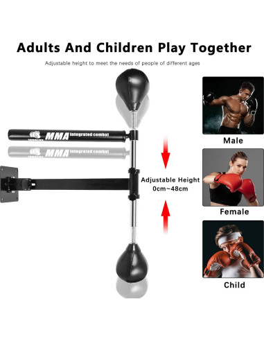 Barra de Boxeo Montada en Pared INNOLIFE 71.9x112cm 7kg