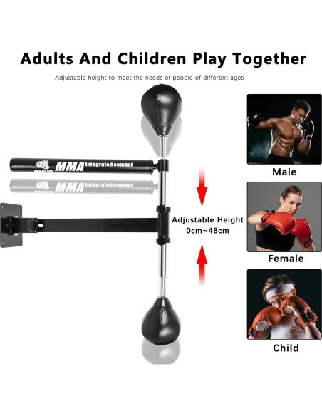 Barra de Boxeo Montada en Pared INNOLIFE 71.9x112cm 7kg